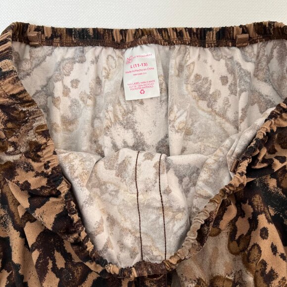 *NWT* No Boundaries Brown Black Animal Print Tribal Jumpsuit Strapless L 11/13 - Picture 6 of 12